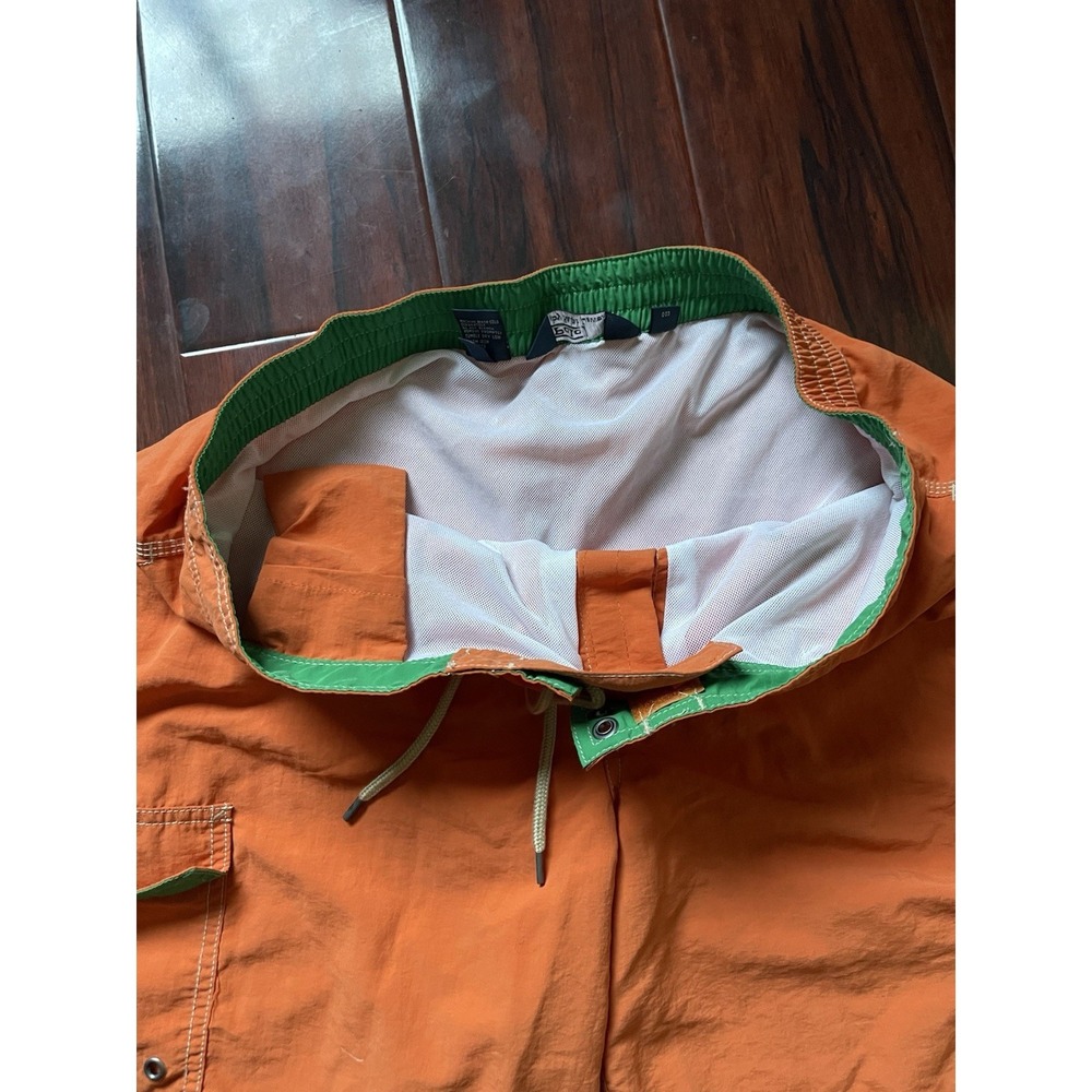Polo Ralph Lauren Nylon Swim Trunks Orange Green 418887 Men's SZ 34W x 9L BNWOT - Picture 2 of 14